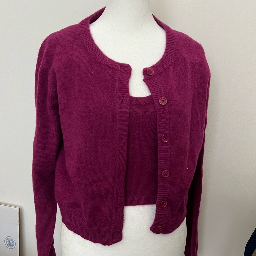 Bohme Tank and Cardigan Sweater Set Sz Small